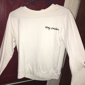 “Stay positive” long sleeve tee/sweater